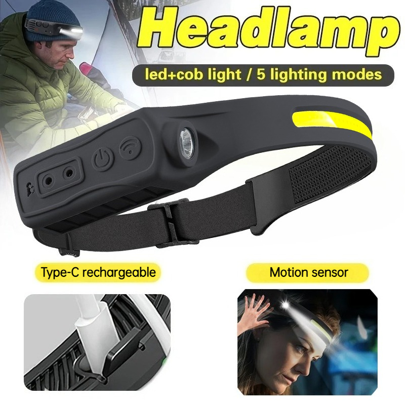 Outdoor Lighting With Sensor - Lampu Kepala Sensor LED COB yang