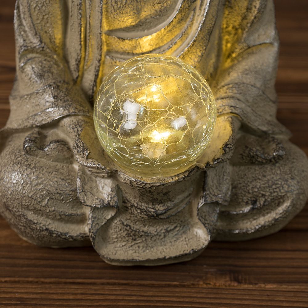 Outdoor Zen Lighting - Patung Buddha Resin Vilead 27.5cm Dengan