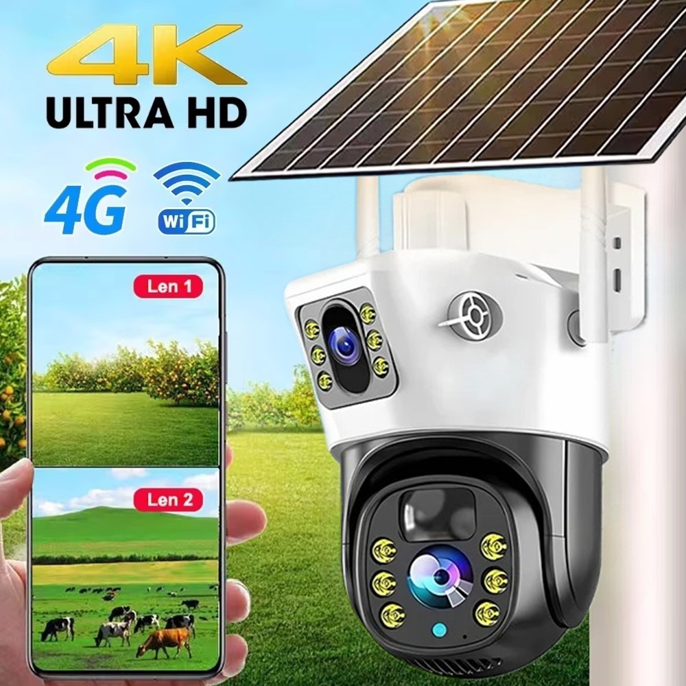 Outdoor Lighting And Camera - Kamera Surya 4G / WiFi Lensa