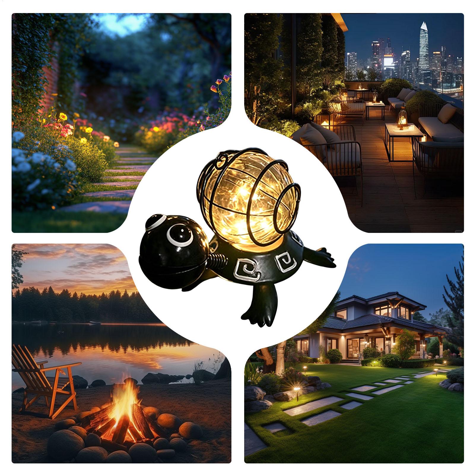 Outdoor Lighting For Patio - Lampu Taman Tenaga Surya Bentuk Kura-Kura,