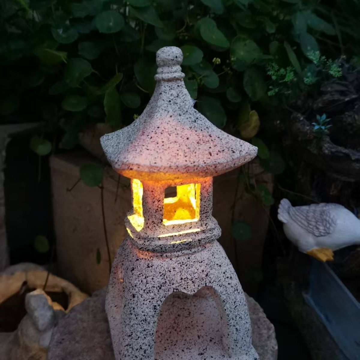 Outdoor Zen Lighting - Lampu Taman Dekorasi Surya Pagoda, Lentera