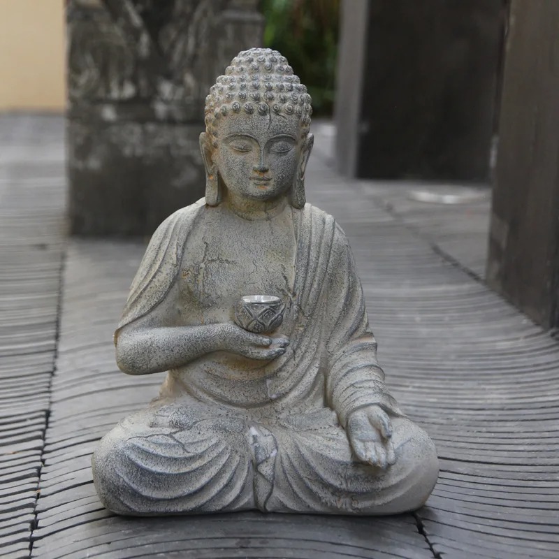 Patung Buddha Resin Lampu LED  - Outdoor Zen Lighting ulasan dan harga