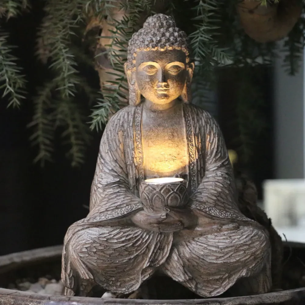 Lampu Patung Buddha Tenaga Sur - Outdoor Zen Lighting ulasan dan harga