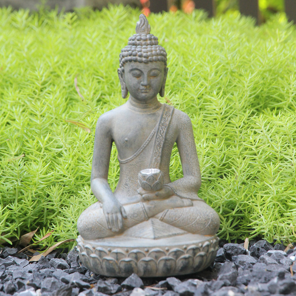 Patung Buddha Bertenaga Surya  - Outdoor Zen Lighting ulasan dan harga