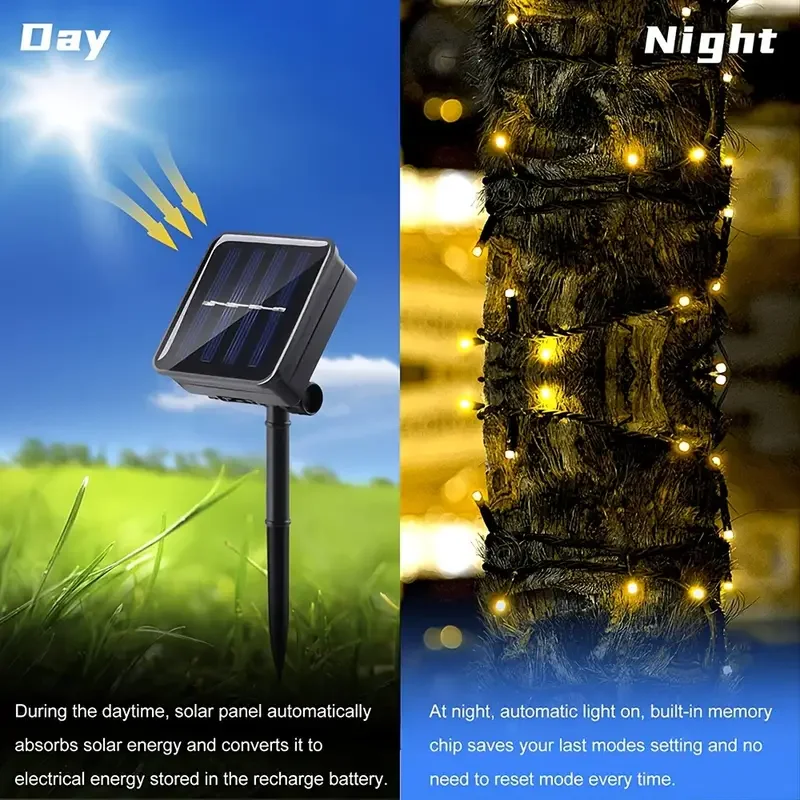 Lampu LED tenaga surya tali 8  - Solar Fairy String ulasan dan harga