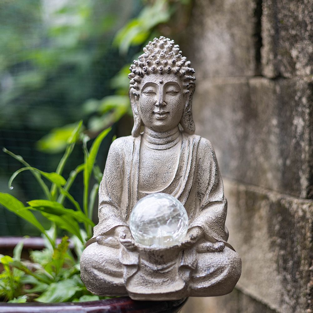 Patung Buddha Resin Vilead 27. - Outdoor Zen Lighting ulasan dan harga