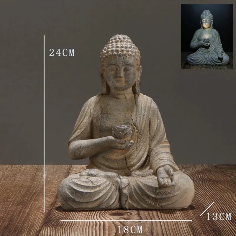 Patung Buddha resin model terb - Outdoor Zen Lighting ulasan dan harga