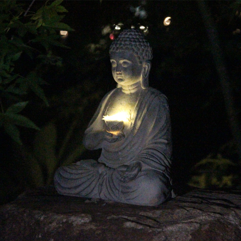 Patung surya Buddha Resin deko - Outdoor Zen Lighting ulasan dan harga