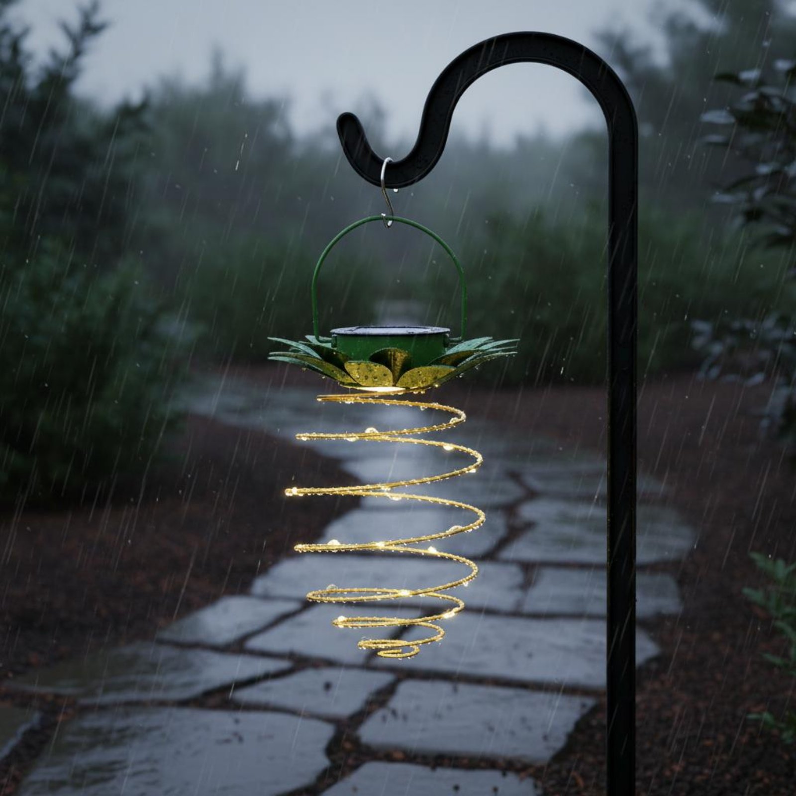 2 Buah Lampu Nanas Tenaga Sury - Outdoor Lighting For Patio ulasan dan harga