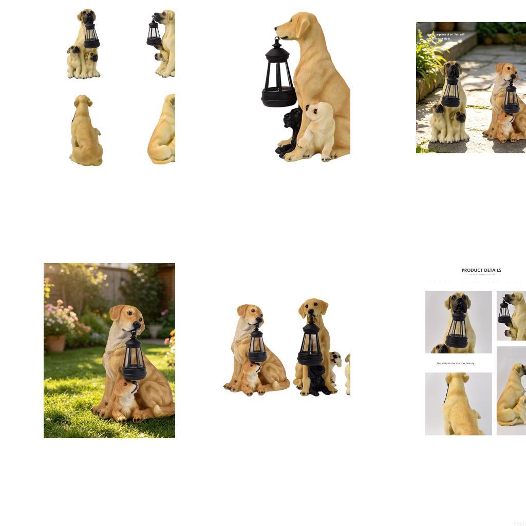 Patung Taman Anjing dengan Lam - Outdoor Lighting Accent ulasan dan harga