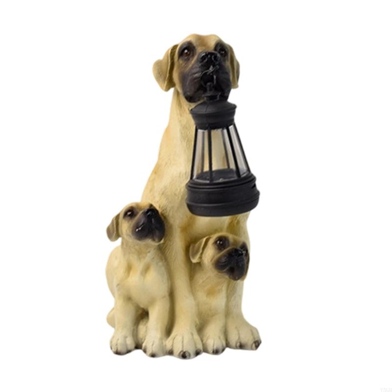 Patung Taman Anjing dengan Lam - Outdoor Lighting Accent ulasan dan harga