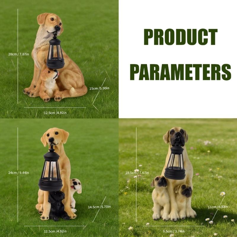 Patung Taman Anjing dengan Lam - Outdoor Lighting Accent ulasan dan harga