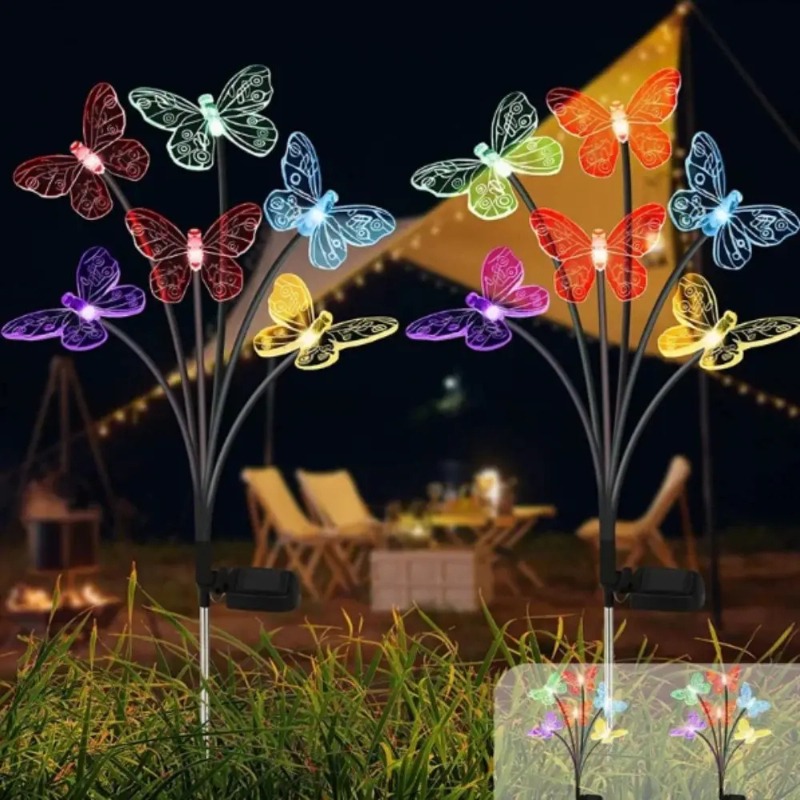 Lampu Kupu-Kupu Tenaga Surya,  - Outdoor Lighting For Patio ulasan dan harga