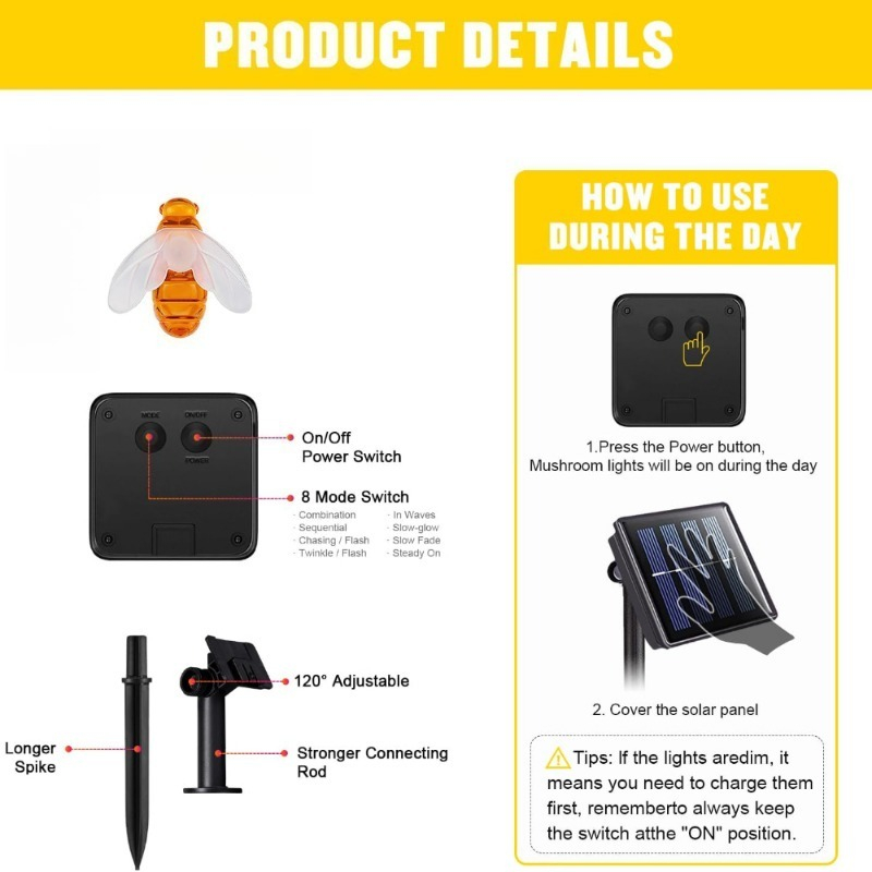 Lampu String Solar Bee 7m 50 L - Solar Fairy String ulasan dan harga