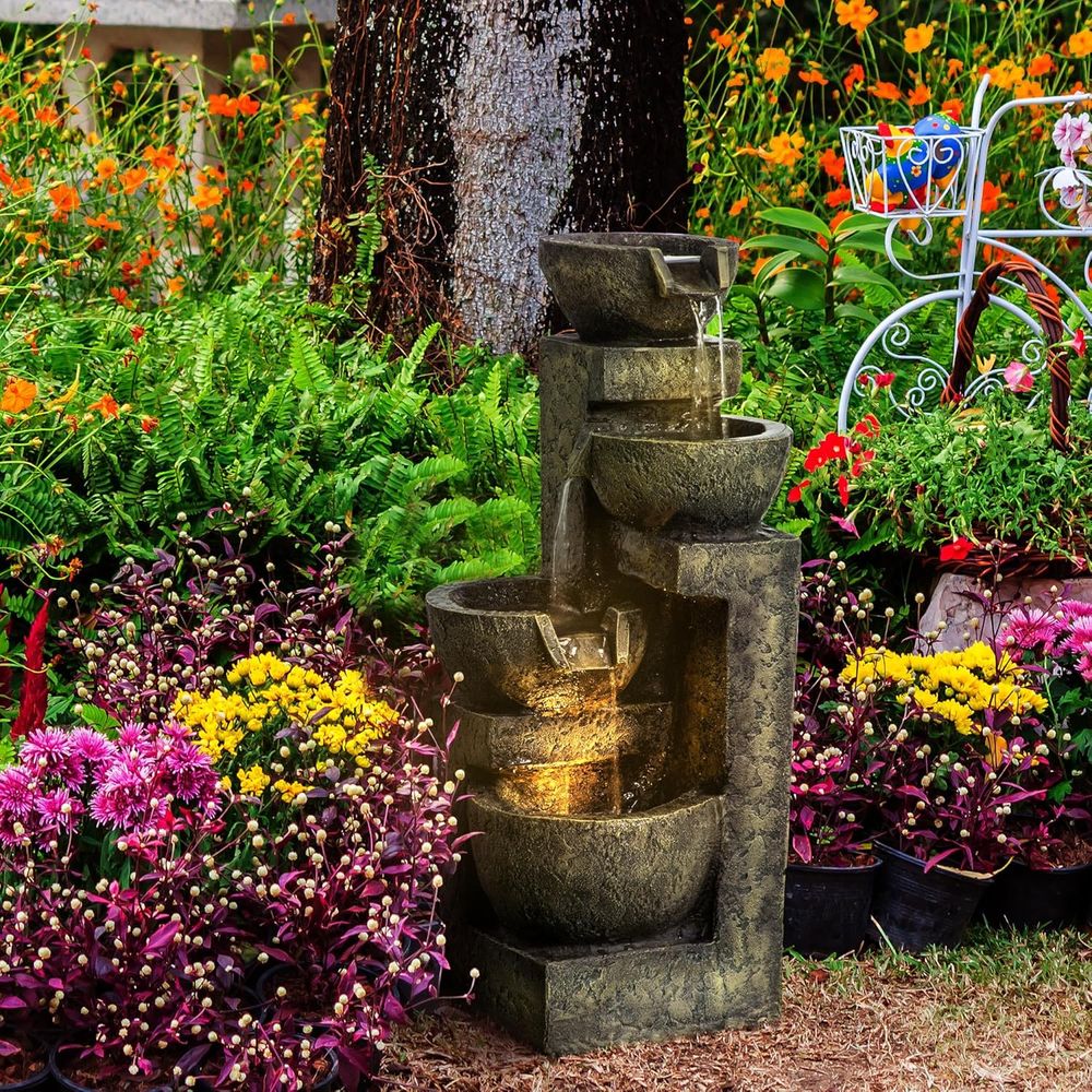 Air Terjun Batu 4 Tingkat deng - Outdoor Zen Lighting ulasan dan harga