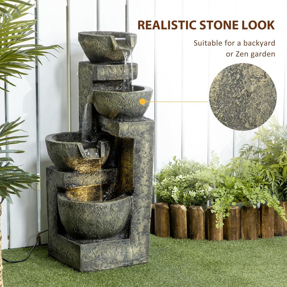 Air Terjun Batu 4 Tingkat deng - Outdoor Zen Lighting ulasan dan harga