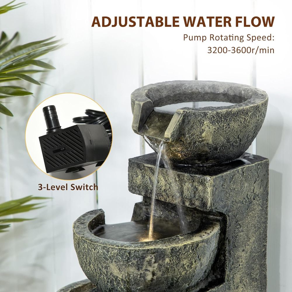 Air Terjun Batu 4 Tingkat deng - Outdoor Zen Lighting ulasan dan harga